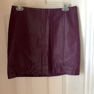 Free People leather mini skirt
